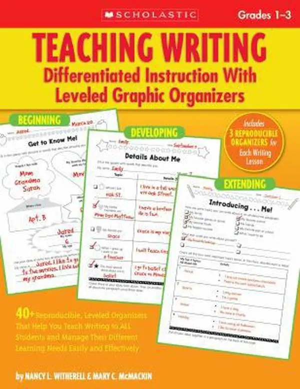 USED-Teaching Writing: Differentiated Instruction with Leveled Graphic Organizers, Grades 1-3: 40+ Reproducible, Leveled Organizers That Help You Teach Wri by Witherell, Nancy (Paperback)