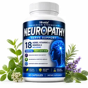 NEUROPATHY Nerve Support Supplement for Feet & Hands, Alpha Lipoic Acid 1000mg, 18 Herbs Vitamins & Minerals, Supports Nerve Health, Energy & Circulation, Non-GMO Capsules for Men & Women