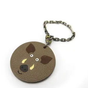 Pre-owned HERMÈS Others Small Leather Goods Hermes Leather Silver925 Bag Charm