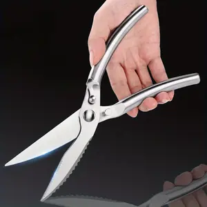 Seiko Stainless Steel Chicken Bone Scissor All Steel Handle with Locking Multi-functional Food Fish Bone Kitchen Scissor