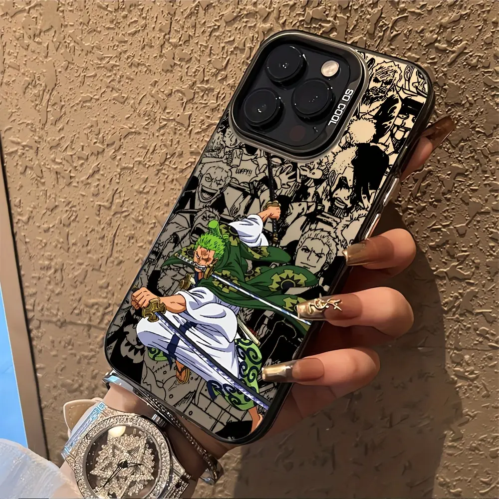 d.スノボとiPhone Cartoon Anime One Roronoa Zoro Phone Case for iPhone 17 16e 16 15