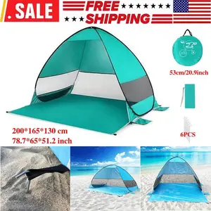 2026   Pop Up Portable Beach Canopy Sun Shade Shelter Outdoor Camping Fishing Tent Mesh Outdoor Shade Tent, Beach Tent