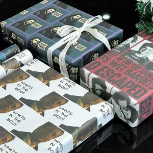 [SALE 50%] Christmas Movie Wrapping Paper, Funny Meme Movies Character Wrapping, Xmas Gift Wrap Paper for Fan Family Friends