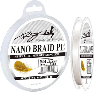Ulta Slim Baided PE Fishing Line, Stong Knot Stength, Deign fo Ulta Light Feshwate Fishing, Come with 3lb Test o 5lb Test, 170Yds Each Spool