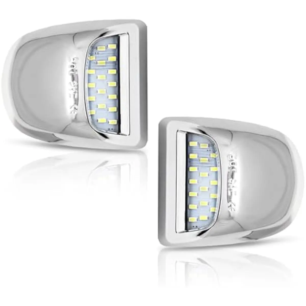 2-Pack LED License Plate Tag Light Assembly - White Car Tag Light on a Car Part, Compatible with Chevy Silverado, Suburban, Tahoe, GMC Sierra 1500-3500 HD, Cadillac Escalade EXT, Led Tail Light, Cars Accessories