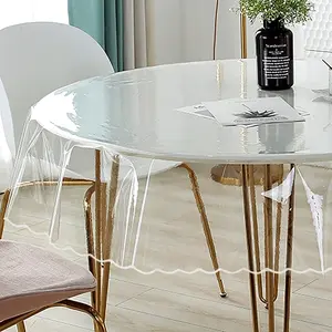 Oval Clear Plastic Tablecloth Protector -  Table Cloth, Oil Spill Proof, Table Cover for Dining Tables, Parties and Holidays (60x90 Inch)