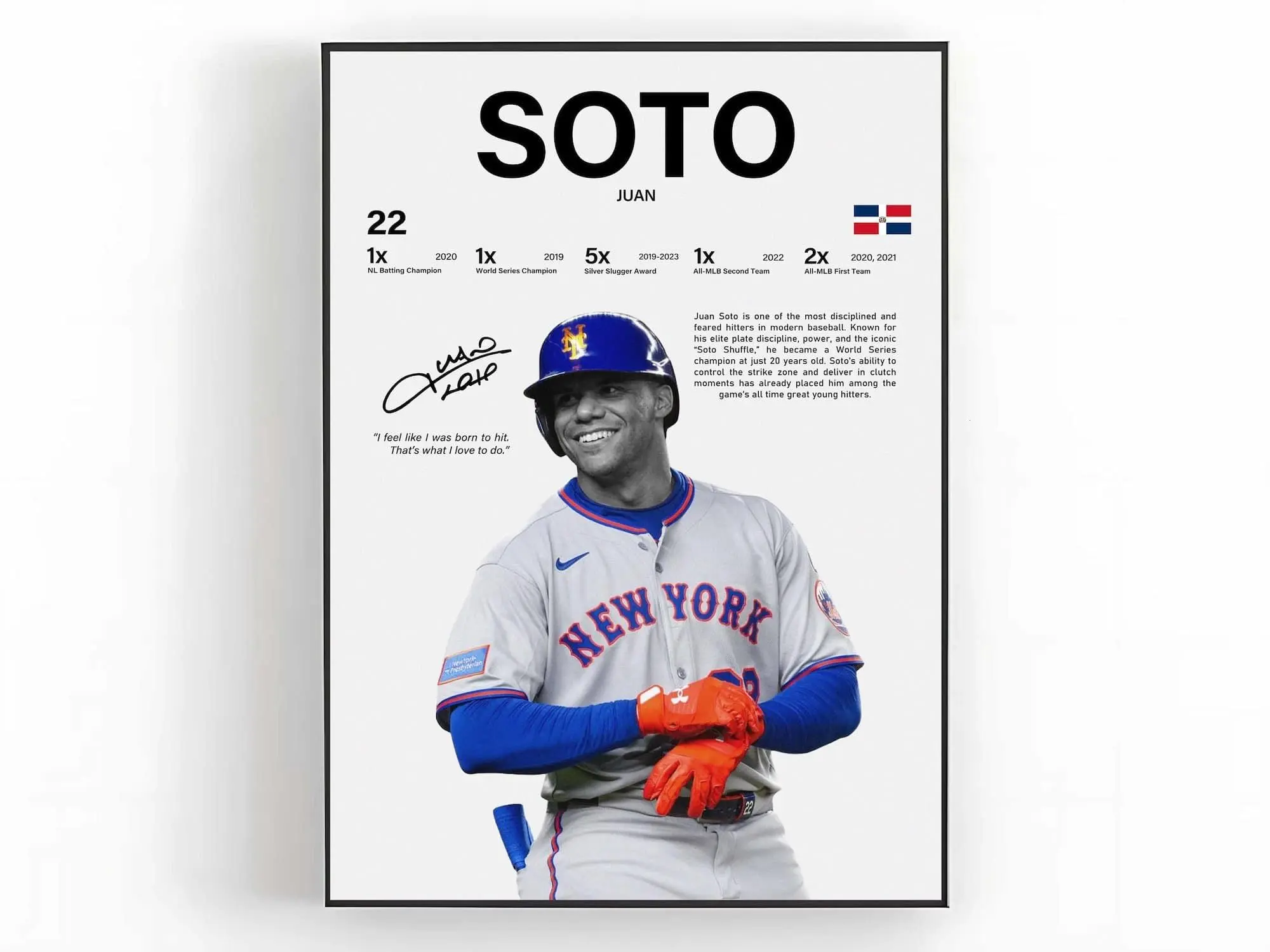 Juan Soto Poster,Sports Room Decor Fan Gift( Unframed - Print Only )