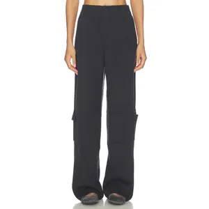 Aya Muse Knit Cargo Pants in Charcoal