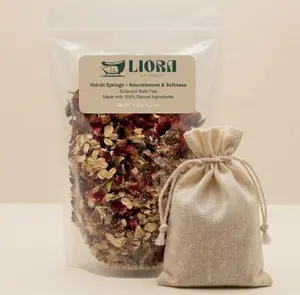 LIORA Botanical Bath Tea – Rose | Natural Bath Soak for Sensitive Skin with Oatmeal & Epsom Salt | Relaxing Self Care