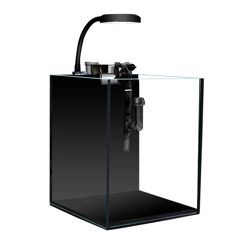 Aquarium Tank for Aquatic Plants Ultra Clear Fish Tank Small Desktop Mini Home Aquascaping Black Bottom Black Back Betta Tank