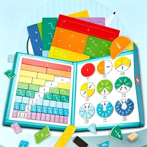 Magnetic Fraction Playbook Set, Visual Math Manipulatives for Kids, Hands-On Learning Toy for Fractions & Addition, Montessori Homeschool Supplies, Perfect Gift for Elementary School, Squishies Toys Style Learning Aid#SummerVibes
