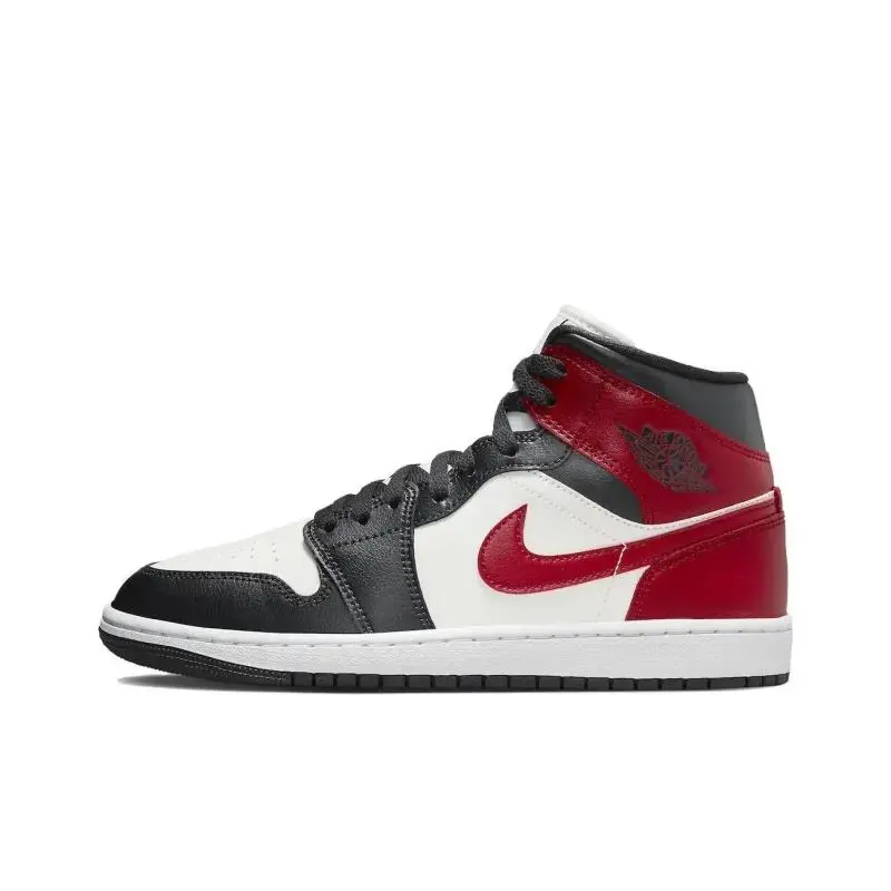 Jordan 1 Mid Gym Red Off Noir (Women's) BQ6472-160 size 5 New