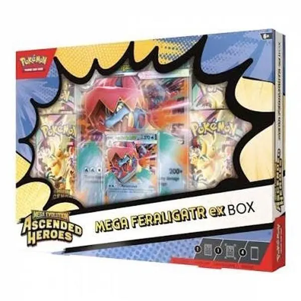 Pokémon Ascended Heroes Mega Feraligatr EX Box