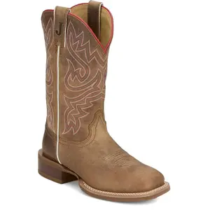 Justin Women’s Little Sugar Taupe Western Boot – Square Toe Cowgirl Boot