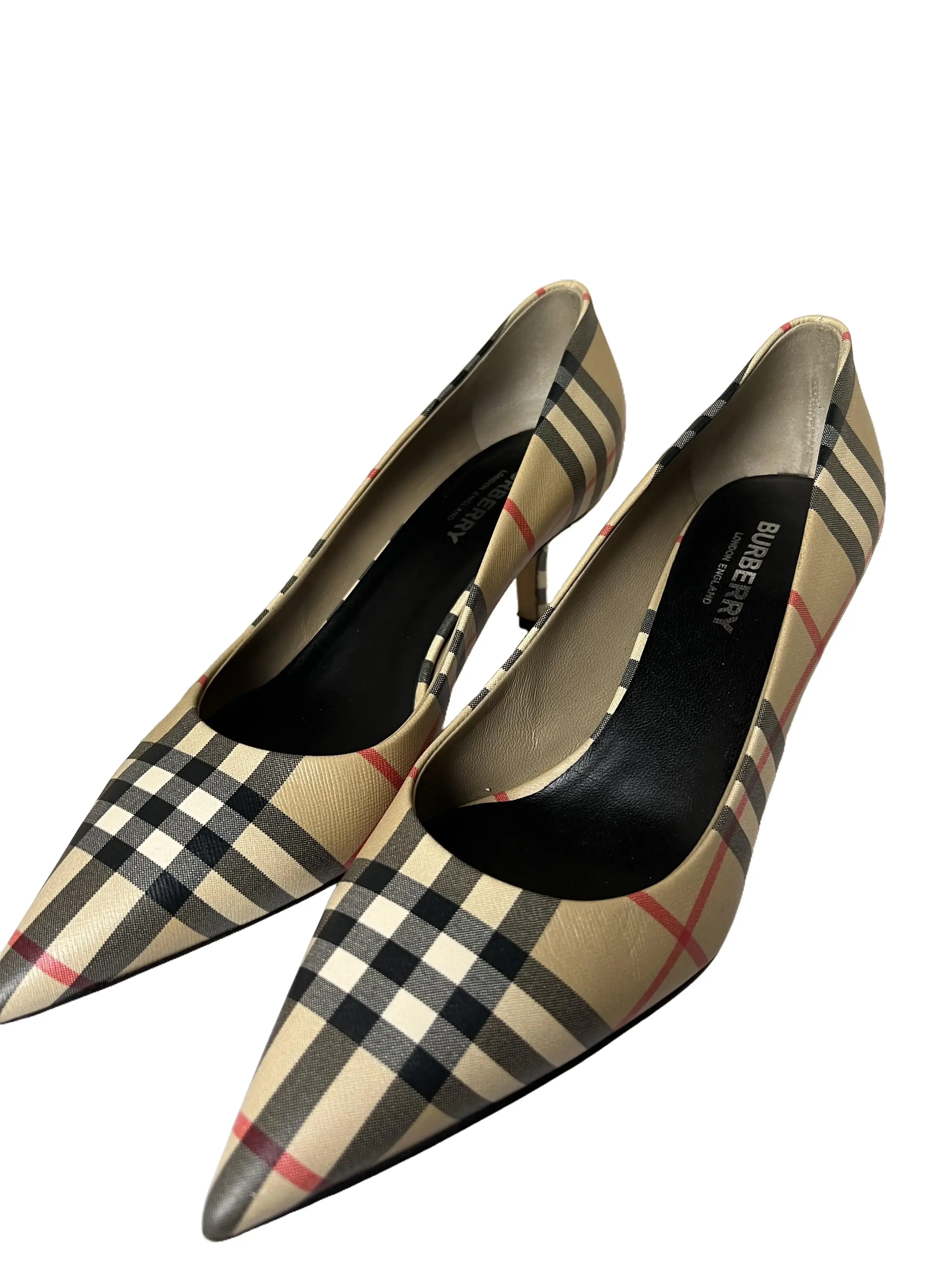 Burberry Plaid Print Pumps Women's Size: 7 | IT 37
