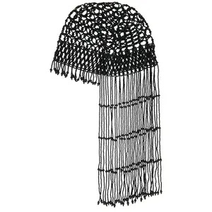 8 Other Reasons Dome-shape Beaded Headpiece in Black
