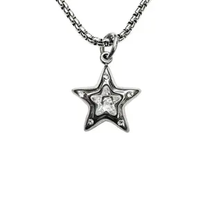 silver rhinestone star necklace silver rhinestone star necklace
