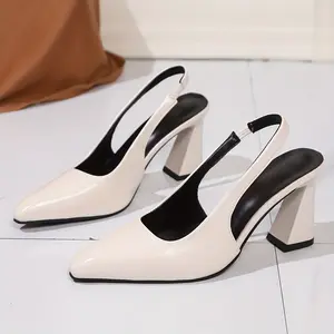 Women Shoes,2026 New Women'S High Block Heel Mary-Jane |   Synthetic, Pointed Toe, All-Season, Solid Color, Party-Ready