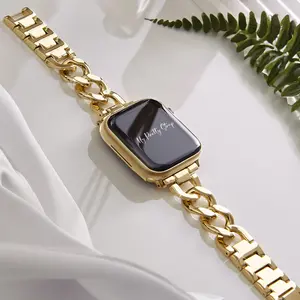 My Pretty Strap – Compatible Apple Watch Band – Stainless Steel iWatch Strap for Women – Series 1–11, SE & Ultra (38MM / 40MM / 41MM / 42MM / 44MM / 45MM / 49MM) – Gold, Silver, Rose Gold, Starlight – Women Luxury