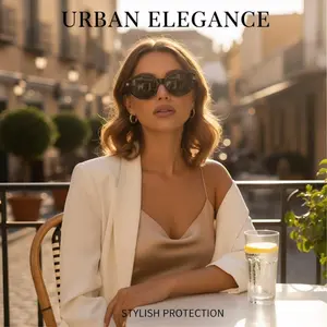 Retro Cat Eye Sunglasses for Women Men, Silver Bar Accent Urban Chic Style Polarized UV400 Protection Trendy Elegant Glasses for Vacation Photoshoot Outdoor