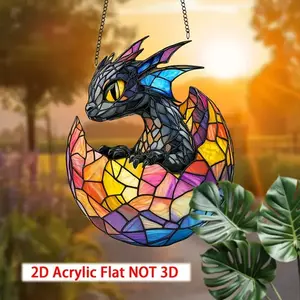 GIFTS NOT FOR SALE ACRYLIC Window hanging, Godzilla lovers, Dragon hanging, Cute Magic dragon reading book Acrylic Suncatcher