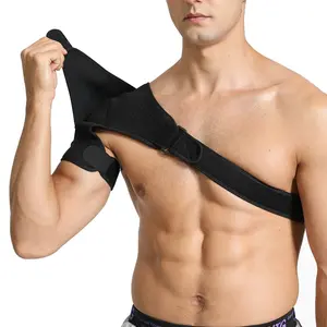 Adjustable Shoulder Support Strap, Pain Relief Ice Pack Holder, Prevents Sports Injuries, Ideal for Shoulders & Rotator Cuff, Adjustable Shoulder Brace