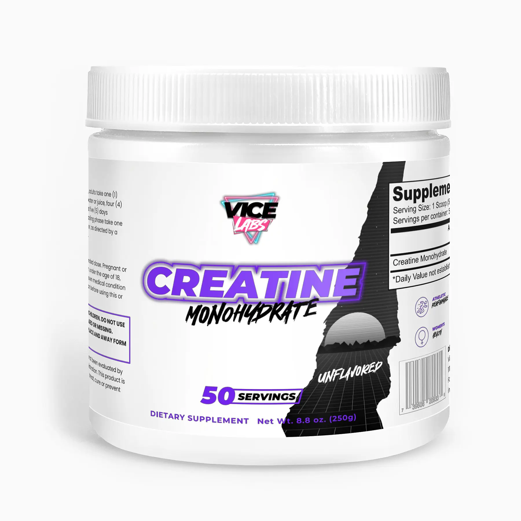 Vice Labs Creatine Monohydrate - Unflavored - Strength, Recovery ...