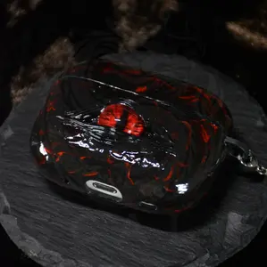 Aura+99999 "The Abyssal Eye" Handmade AirPods Case - Hand-Painted Dragon Red Eyes protective case for AirPods pro/pro2 & AirPods 3rd & 4th gen