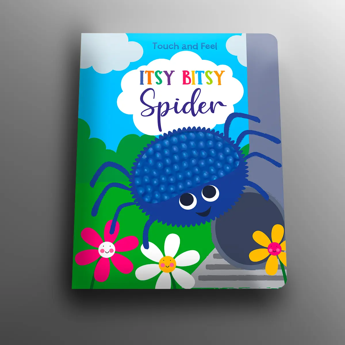 Itsy Bitsy Spider English Touch-and-Feel Board Book for Toddlers - Sensory Learning Toy with Textures, Shapes, Interactive Elements, Colorful Illustrations, Early Development Support, Toddler Gift, Engaging