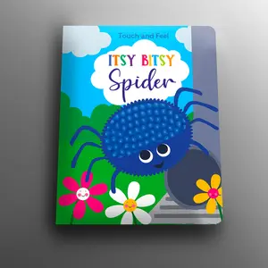 Itsy Bitsy Spider Touch-and-Feel Board Book for Young Readers – Fun Sensory Experience with Textures, Interactive Features, Colorful Illustrations, Insects Theme, Shapes, and Early Learning Support