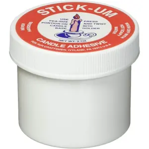 Stick- Candle Adhesive 2 Ounces Holds Candles Straight