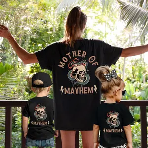 Mom Kids Matching Shirt Funny Skull Family Outfit Gift Idea