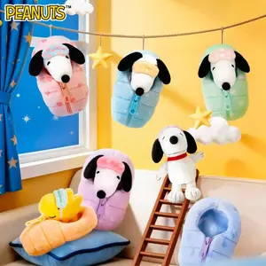 SNOOPY Sleeping Bag Series Cute Character Ornaments With Exquisite Sleeping Bag Modeling Fine Craftsmanship And Vivid Shapes Stylish Desktop Decor And Nice Collectible Gifts For Cartoon Fans