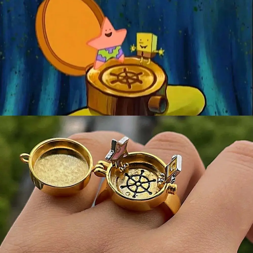 Rotating BFF Ring for Women Men Trendy Vintage Spinner Fidget Ring Couple Anxiety Relief Jewelry Cool Best Friend Gift for Her Him funny christmas gift wrap