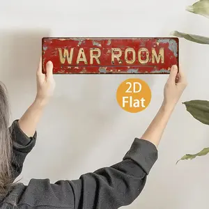 2D Flat, A Patriotic American Metal Plaque, 16 * 4 Inches, War Room Metal Sign, Patriotic Theme Decoration, Retro Plaque Decoration for Room, Home, Street Style, Men's Gift