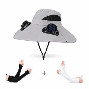 Solar-Powered Outdoor Cooling Fan Hat – Two pairs of ice sleeves are included-Sun-Protection Hat with Rechargeable Dual-Power Fan – Waterproof & Lightweight – Ideal for Summer Heat, Golfing, and Fishing – Unisex Design Sports Hat