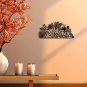 1pc Organic Foliage Metal Wall Art, Organic Foliage Statue Mural, Perfect for Garden Room, Conservatory, Porch Decor, Organic Day Decor, Ideal Gift for Botanists,Perfect For Halloween/Christmas/Easter decor.