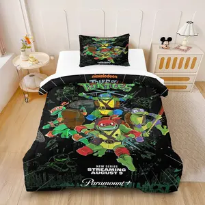 Teenage Mutant Ninja Turtles Family Comforter Set (Including 1 Quilt And 1-2 Pieces), a Must-Have Bedding For Fans, Perfect For Bedroom Exclusive Decoration Gifts For Teenagers And Children