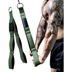 Tricep Rope Cable Attachment Handles with Enhanced Range of Motion for Pushdowns Crunches & Facepulls Ergonomic Neoprene Grip Universal Design for Gym Workouts No Warranty