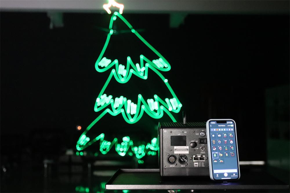 NewFeel Laser – 5W Rechargeable Real time text & logo Laser Light with DMX, ILDA & App Control