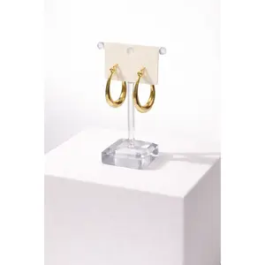 Gold Oval Hoop/ Gold Door Knocker