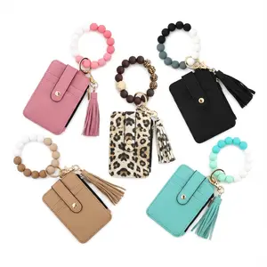 Boho Beaded Keychain With Tassel, Silicone Keychain For Women, Trendy All-Match Birthday Gift