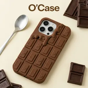 O'Case Cute 3D Melted Chocolat Silicone iPhone Case | Y2K Retro Aesthetics | compatible with iPhone 14/15/16/17