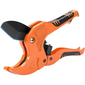 PVC Pipe Cutter, Cuts up to 1-3/4", Ratcheting PVC Pipe Cutter,PEX Pipe Cutter, PVC Cutters Tool, Suitable for Cutting All Kinds of Plastic Pipes