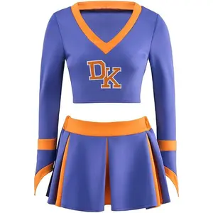 Jennifer Check Cheerleading Uniform Adult Women's High School Cheerleader Cosplay Costume Halloween Outfit