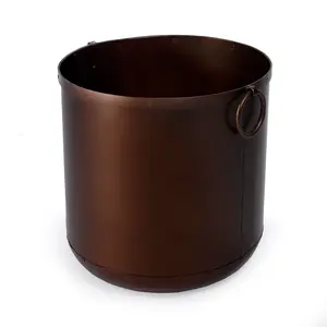 Butler Specialty Company Erie 16 in. W x 16 in. H Round Indoor Copper Planter, Copper