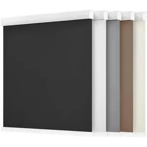 Roller Shades, Free-Stop Blackout Roller Blinds with Cassette, Thermal UV Protection Waterproof, Roll Up Blinds for Windows, 61'' W x 72'' H, Grey