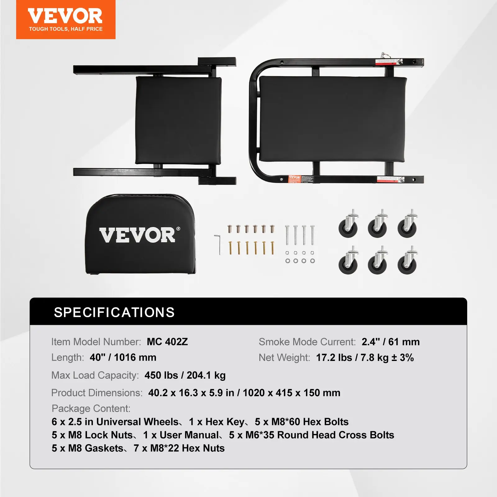 40 in Foldable Z Garage Creeper