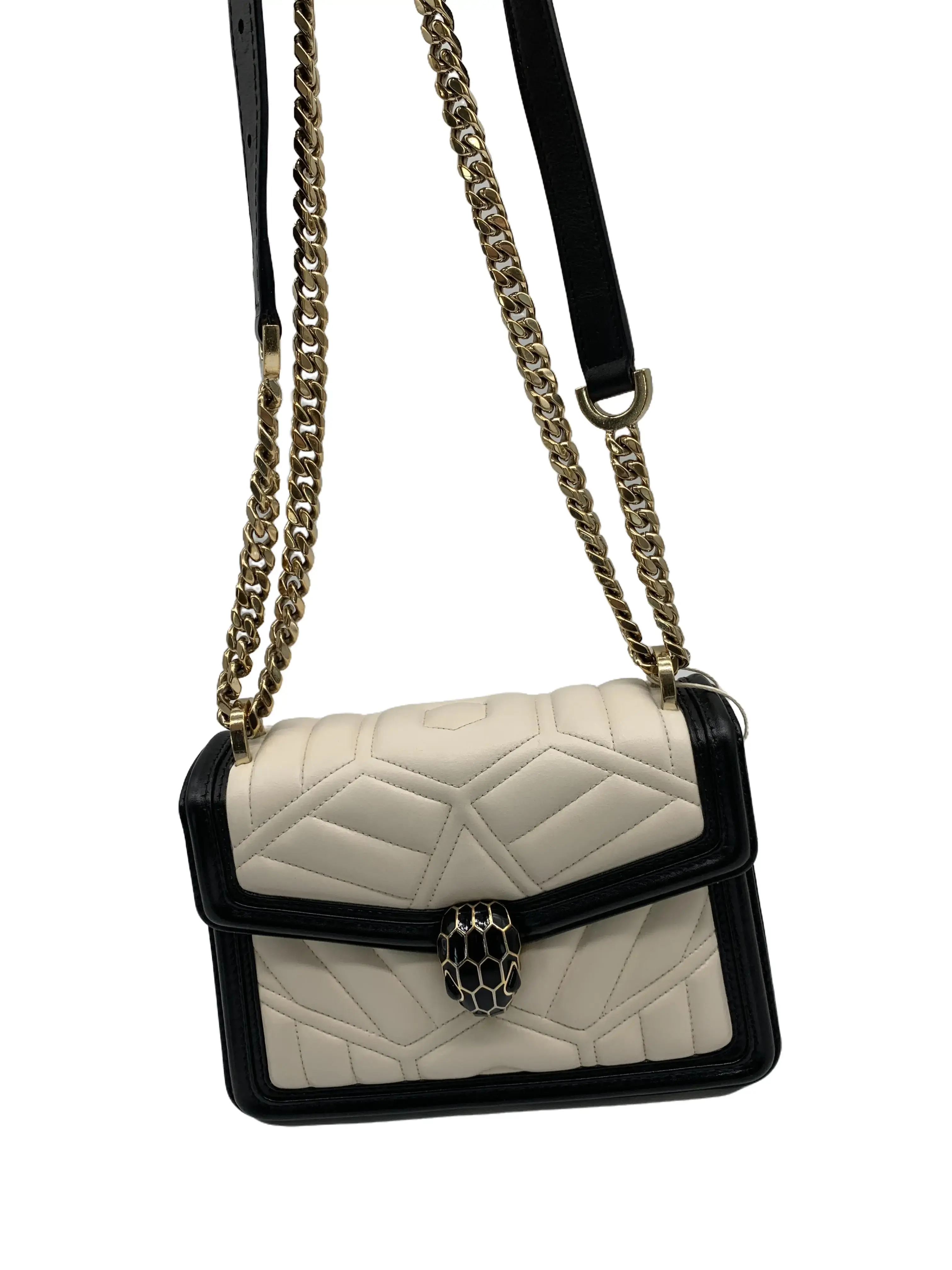 Pre-owned Bvlgari Serpenti geometric quilted snake head chain bag/WJ06212137/2137