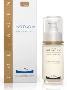 Salcoll Collagen Face and Neck Gel Anti Aging , Anti Wrinkle Pure Bioactive Marine Collagen, 50 ml